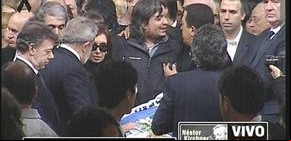 Lula y Chávez, en un emotivo saludo a Cristina y a sus hijos