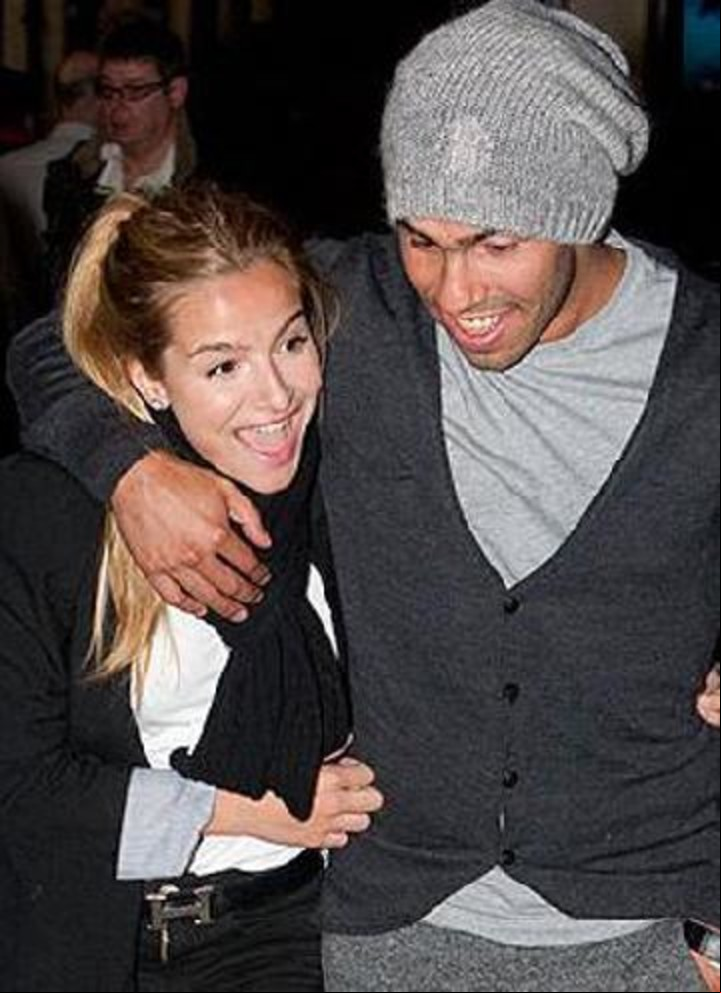 Tevez y Asnicar cuando eran novios. (Archivo)