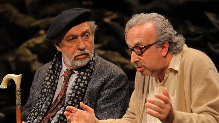 Un momento de "Parque Lezama", con Luis Brandoni y Eduardo Blanco, dirigida por Juan José Camla, que llena el Politeama los fines de semana.