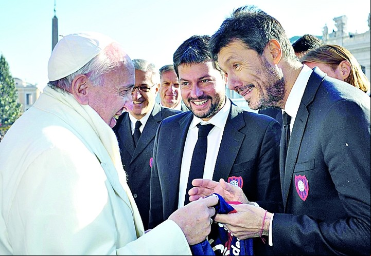 El Papa Francisco con Marcelo Tinelli en 2013