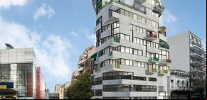 Movimiento en colores para un singular edificio en la zona del Abasto