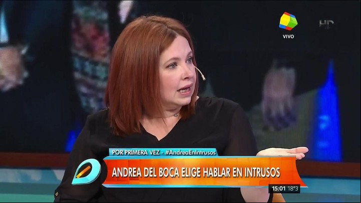 clarin.com Andrea del Boca en Intrusos buenos aires andrea del boca actriz kirchnerista artista defensa defendio acusaciones por malversacion de fondos descargo programa de television