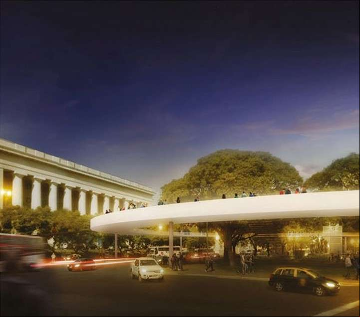 Puente San Telmo. Un recorrido alrededor del Monumento al Trabajo.