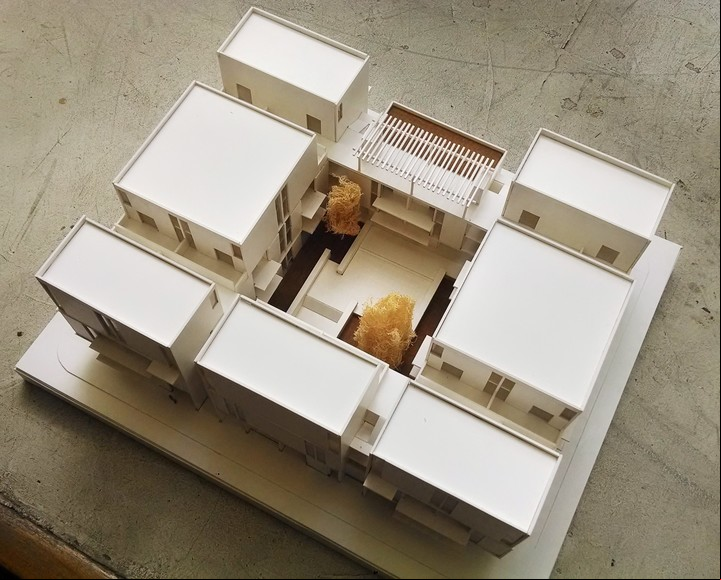 MAQUETA. Prototipo de vivienda a desarrollar en los predios vacantes de la actual Villa 20.