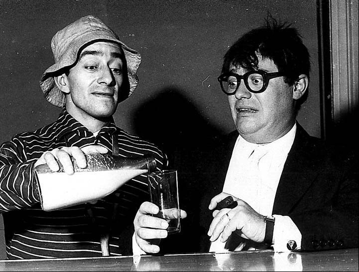 Tato Bores con Alberto Olmedo, en su personaje del Capitán Piluso.