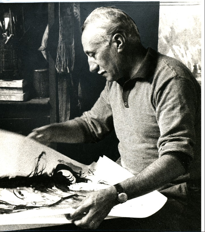 Juan Carlos Castagnino. Pintó en buena parte de la Ciudad. Foto archivo.