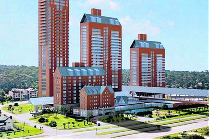 Polémico. El proyecto de Viñoly para la construcción de edificios residenciales en el Hotel San Rafael de Punta del Este.