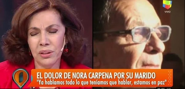 El día que Nora Cárpena emocionó al hablar de Guillermo Bredeston: "Pido que Dios se lo lleve"
