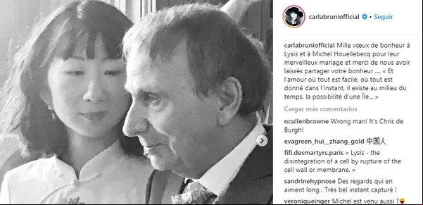 Michel Houellebecq, el niño terrible de las letras sas, se casó y lo anunció Carla Bruni
