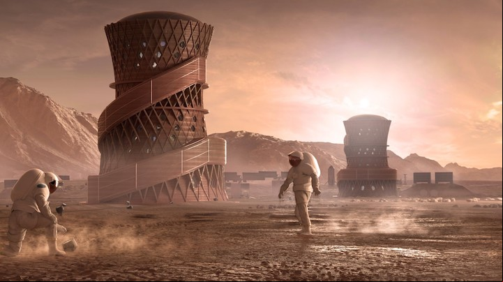 Uno de los sueños de megamillonarios: colonizar Marte. Foto ilustración: NASA.
