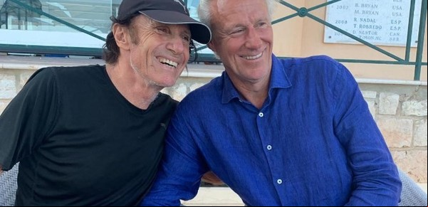 Emotivo reencuentro de Guillermo Vilas y  Bjorn Borg en Mónaco