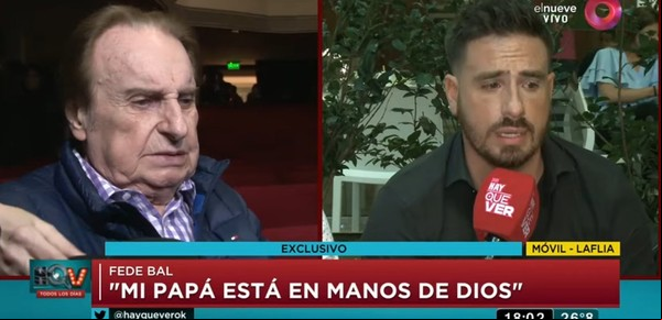 Conmovedor testimonio de Fede Bal sobre el delicado estado de salud de su padre