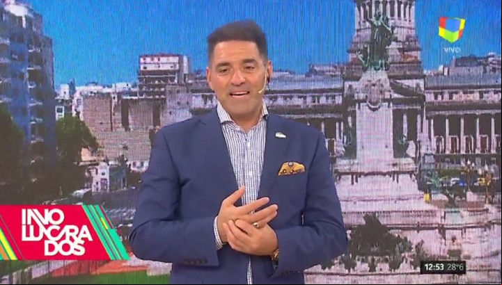 Mariano Iúdica en "Involucrados", uno de los últimos ciclos que condujo en TV. Captura TV