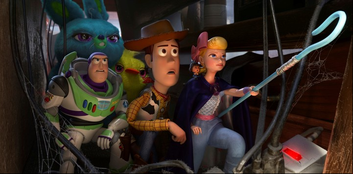 Buzz Lightyear, Woody y Bo Peep, en "Toy Story 4". Su semana de estreno tenía el récord que ahora le sacó la película con Margot Robbie.