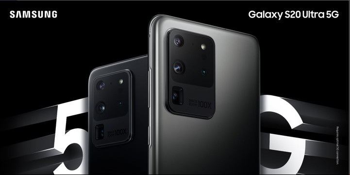 Detalle de la cámara del nuevo Samsung Galaxy S20 Ultra 5G