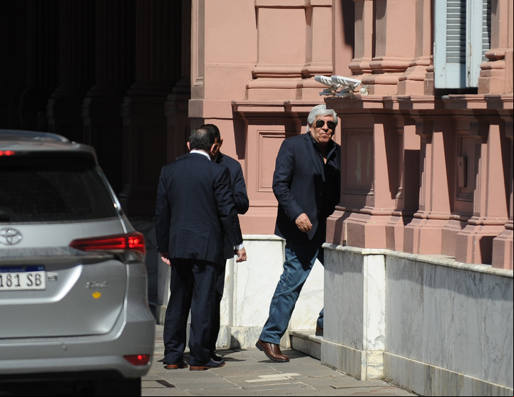 Hugo Moyano se reunió la semana pasada con Alberto Fernández en la Casa Rosada.