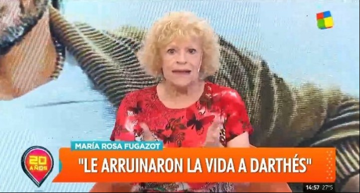Fugazot, cuando defendió a Darthés en "Intrusos". Captura TV
