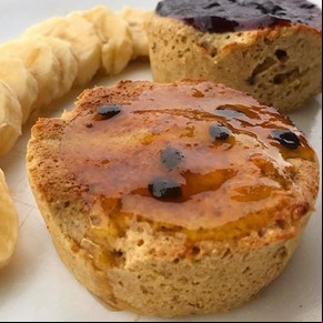 Pan de avena al microondas