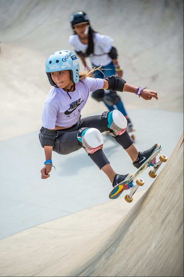 "Quiero ser de las atletas más jóvenes en Tokio y demostrarles a las otras niñas que si te lo proponés, podés hacer lo que quieras", afirma Sky.
Foto: World Skate/Piero Capannini