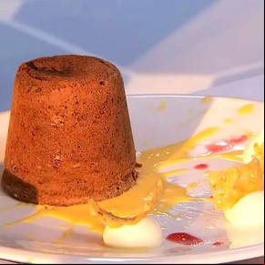 Volcán de chocolate ganador de Bake Off
