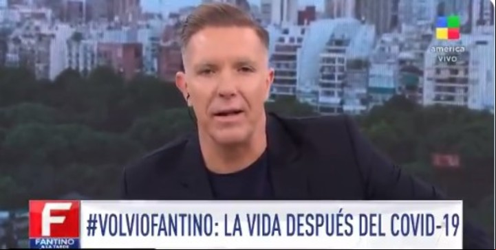 Alejandro Fantino regresó a la conducción de su programa en América. Captura TV