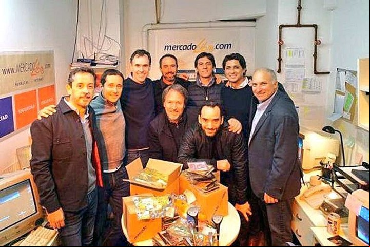 Equipo fundador: los inicios de Mercado Libre, en una oficina instalada en el estacionamiento de la casa del padre de Marcos Galperin.