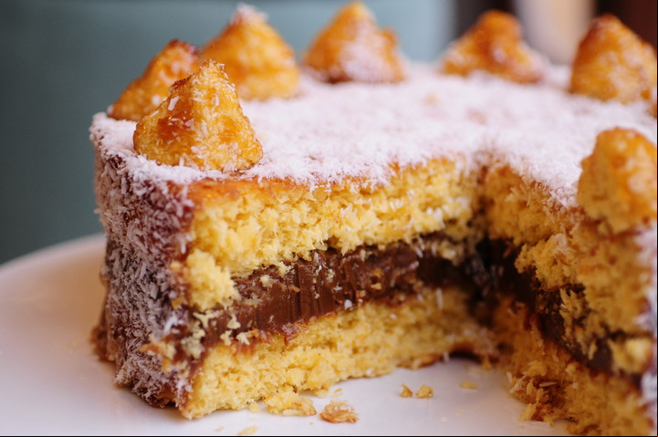 Receta de torta de coco y dulce de leche. Foto: Fernando de la Orden