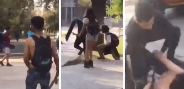 Mendoza: batalla campal y corridas entre policías y preventores contra un grupo de skaters