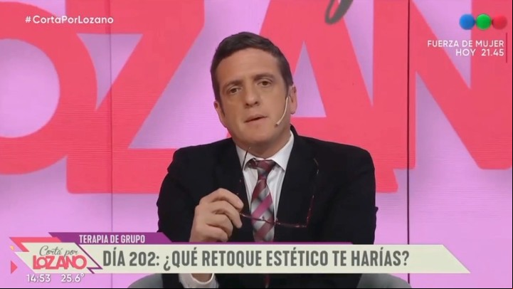 Mauro Szeta, en "Cortá por Lozano", el ciclo de Telefe. Dice que la atracción por los policiales tiene que ver con asomarse a la ventana del mal.