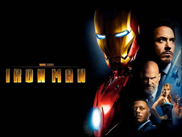 La primera de la saga. Iron Man, con Robert Downey Jr.