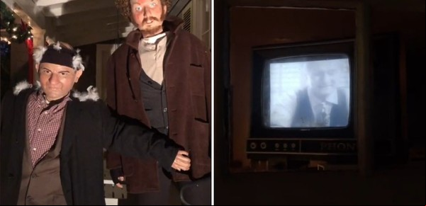 Video: convirtieron parte de su casa en una escena de "Mi pobre angelito"