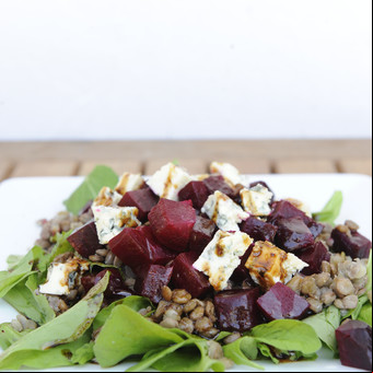 Ensalada de lentejas y remolachas