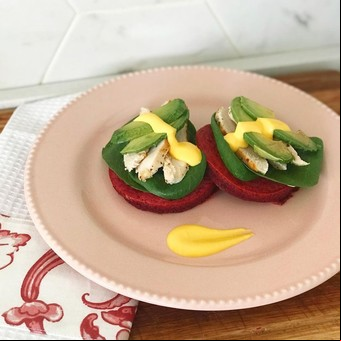 Waffle de remolacha