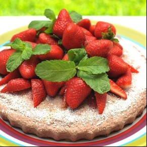Torta raw de frutillas