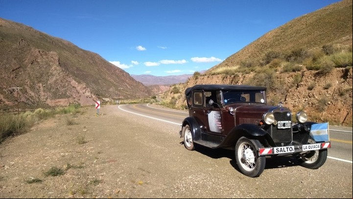 El Ford A de 1931 se bancó sin chistar media ruta 40 sobre asfalto, ripio, tierra, arena y caminos de altura. Foto: Horacio Vissani