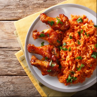 Guiso de arroz con pollo