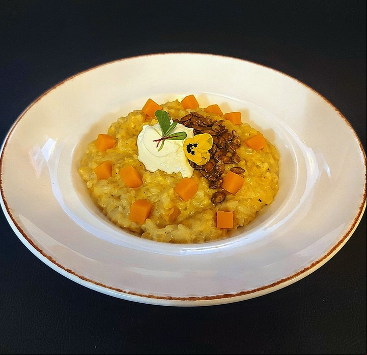 Risotto de calabaza con mascarpone.
