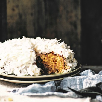 Pastel de limón y coco sin TACC
