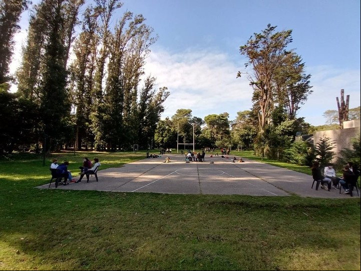 Un colegio del Bosque Peralta Ramos, donde conviven un barrio y una reserva natural. Foto Facebook