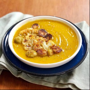 Sopa de zapallo, coliflor y boniato