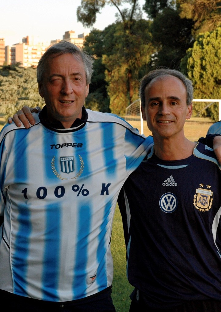 Julio Vitobello con Néstor Kirchner en Olivos