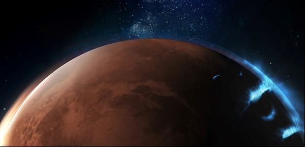 Marte tiene auroras y una nave espacial captó nuevas imágenes de ellas