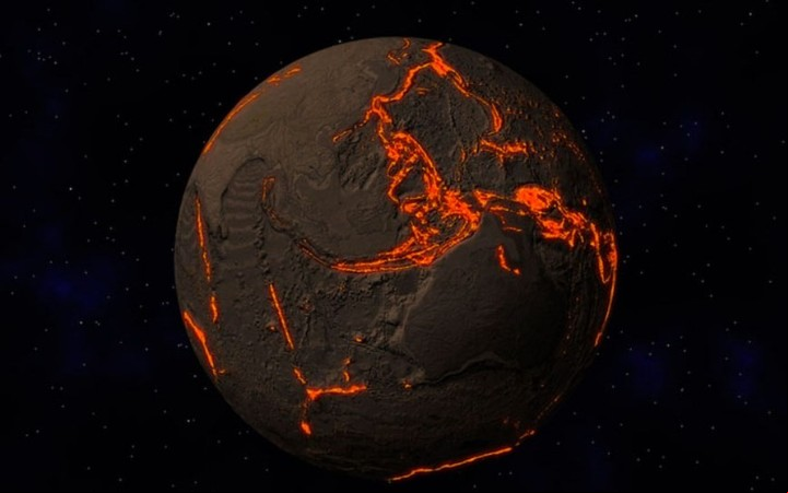 Un supervolcán partió la corteza terrestre a lo largo de 7.500 kilómetros hace 105 millones de años.