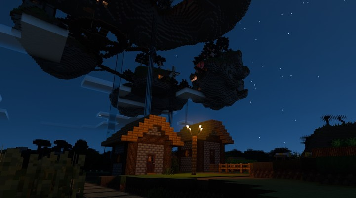 Los cambios en el clima y el ciclo día-noche, un fenómeno para apreciar Minecraft RTX. Captura de PC con EVGA GeForce RTX 3060