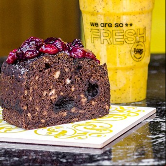 Budín vegano de banana y arándanos sin TACC