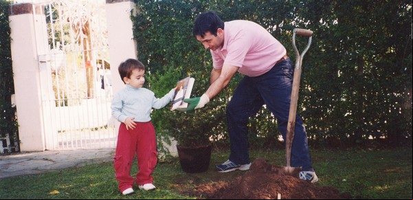 El escritor y el árbol de Navidad