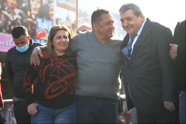 Militante y cristinista, el juez Ramos Padilla en una marcha en apoyo a Luis D'Elia, libre luego mil días de prisión domiciliaria. Foto archivo Juano Tesone