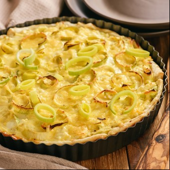 Tarta de puerros