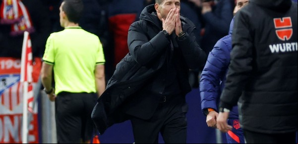 Atlético Madrid de Cholo Simeone perdía 2-0 y era silbado pero lo dio vuelta y desató la locura del DT
