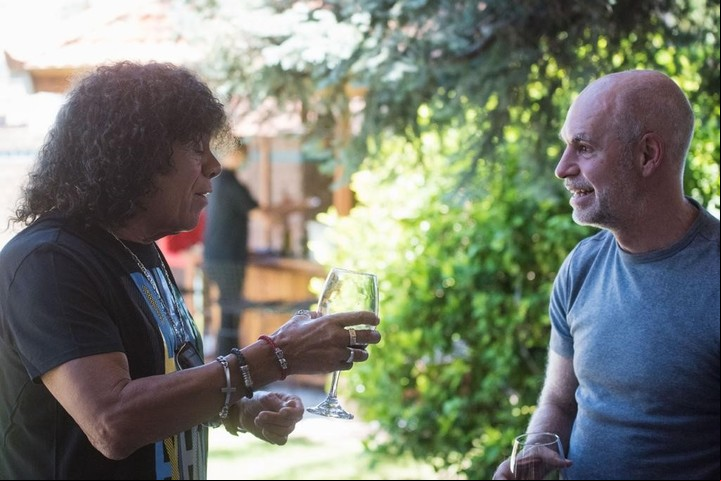 Horacio Rodríguez Larreta con "La Mona" Jiménez.